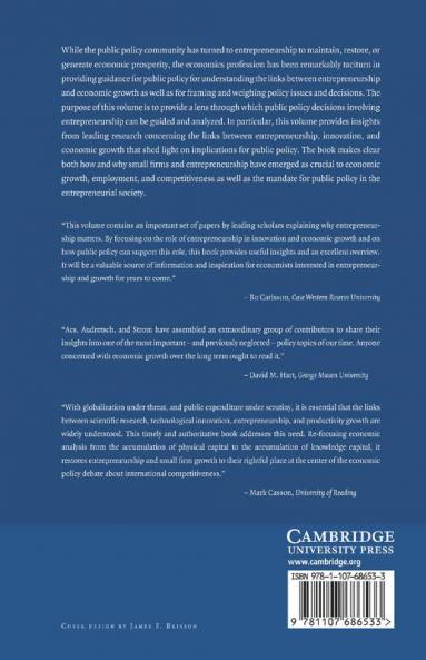 Entrepreneurship Growth and Public Policy