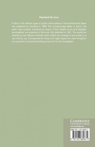 The Theory of Ruled Surfaces