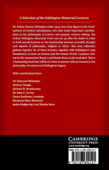 A.S. Eddington and the Unity of Knowledge