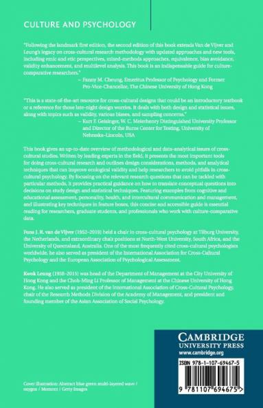 Methods and Data Analysis for Cross-Cultural Research