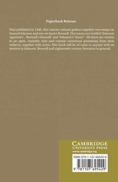 Johnson Agonistes and Other Essays