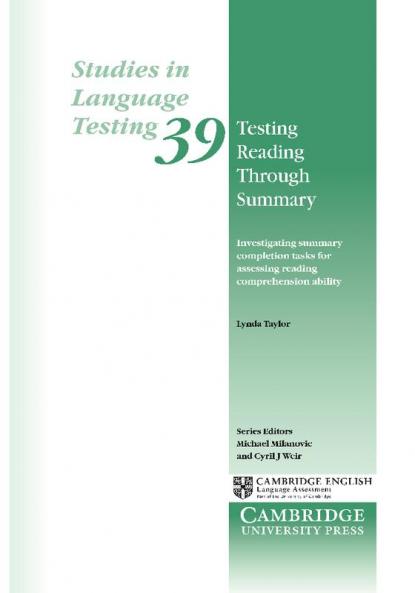 Testing Reading through Summary