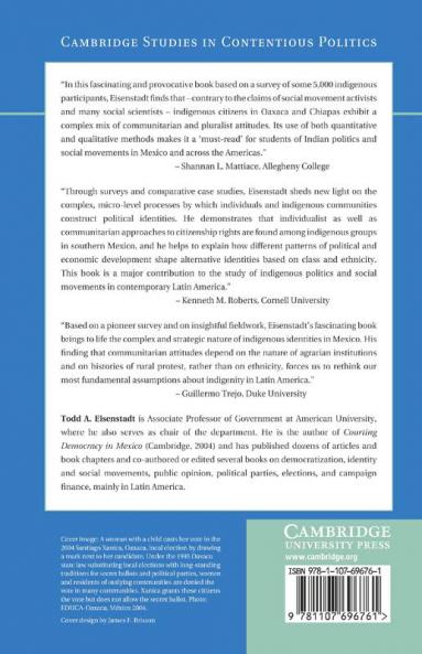 Politics Identity and Mexico S Indigenous Rights Movements