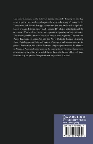 Classical Greek Rhetorical Theory and the Disciplining of             Discourse