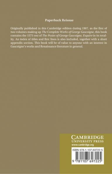 The Complete Works of George Gascoigne
