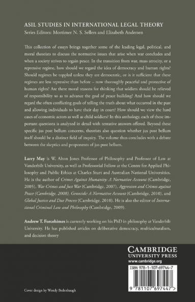 Morality  Jus Post Bellum  and International Law