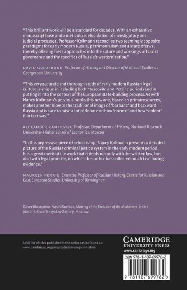 Crime and Punishment in Early Modern Russia