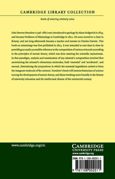 A Syllabus of a Course of Lectures on Mineralogy