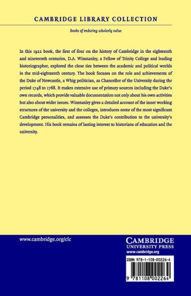 The University of Cambridge in the Eighteenth Century