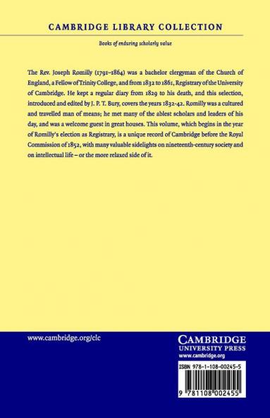 Romilly's Cambridge Diary 1832 42