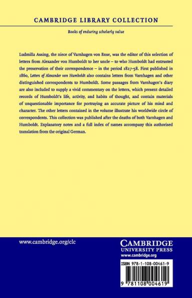 Letters of Alexander Von Humboldt