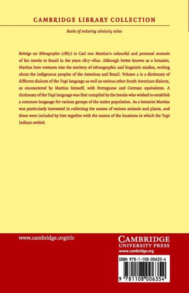 Beitrage Zur Ethnographie Und Sprachenkunde Amerika's Zumal Brasiliens
