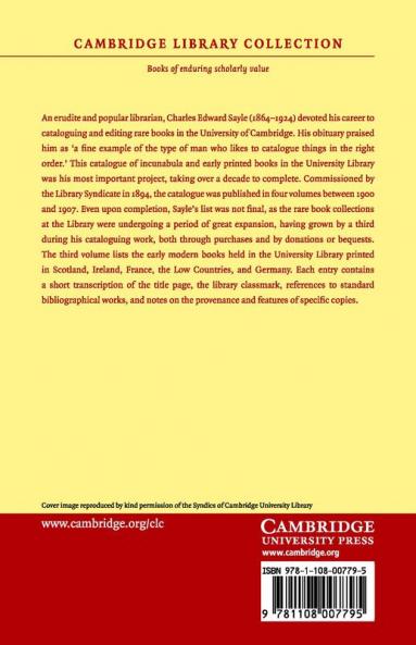 Early English Printed Books in the University Library Cambridge