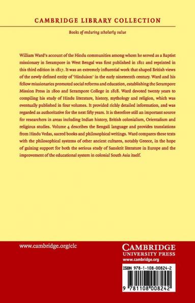 A View of the History Literature and Religion of the Hindoos