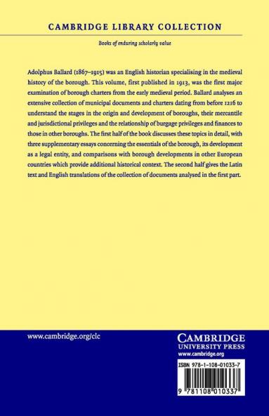 British Borough Charters 1042 1216