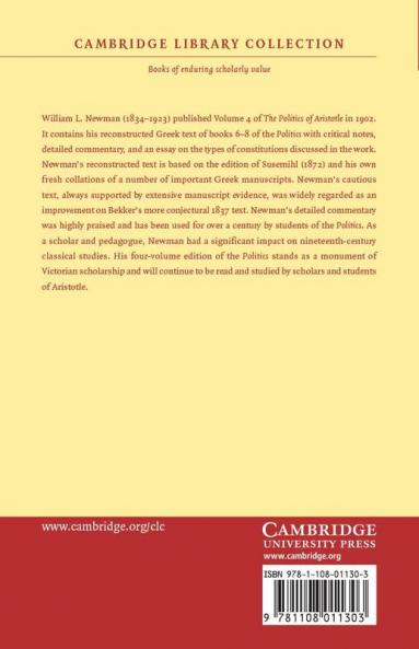 Politics of Aristotle - Volume 4