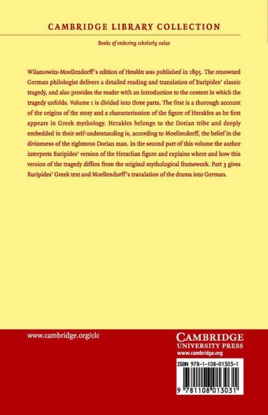 Euripides Herakles - Volume 1