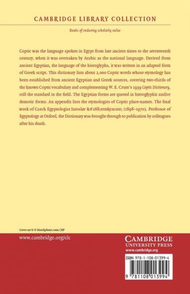 Coptic Etymological Dictionary