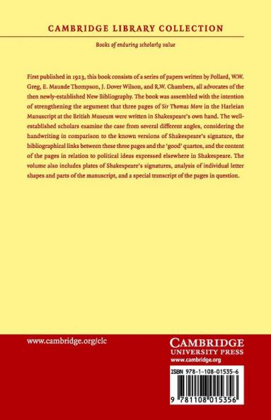 Shakespeare S Hand in the Play of Sir Thomas More