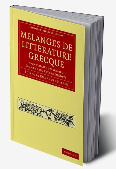 Melanges de Litterature Grecque