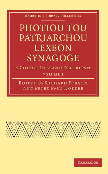 Photiou Tou Patriarchou Lexeon Synagoge - Volume 1