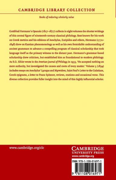 Godofredi Hermanni Opuscula - Volume 5