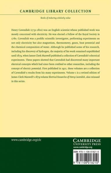The Scientific Papers of the Honourable Henry Cavendish F. R. S