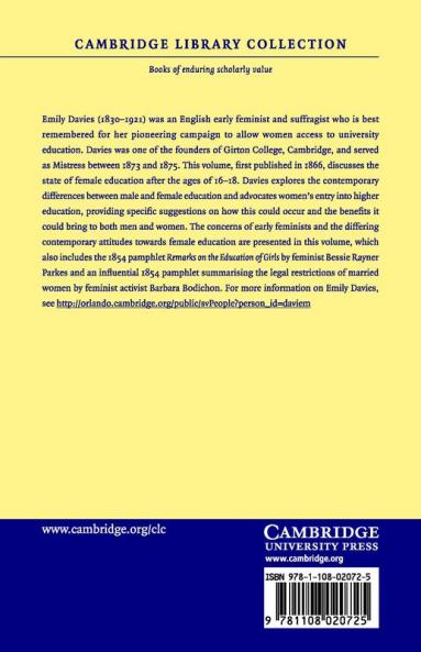 The Higher Education of Women