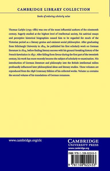 The Works of Thomas Carlyle - Volume 22