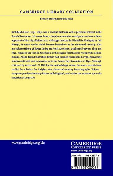 History of Europe During the French Revolution - Volume 1