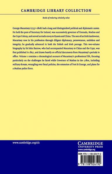 The Public Life of the Earl of Macartney - Volume 1