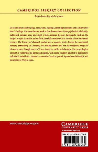 A History of Classical Scholarship - Volume 1