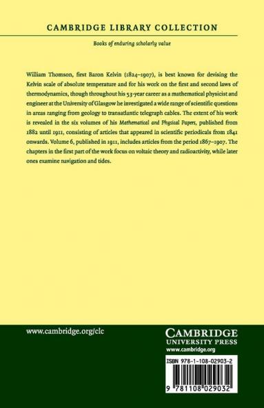 Mathematical and Physical Papers - Volume 6