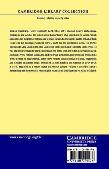 Travels and Discoveries in North and Central Africa - Volume 5