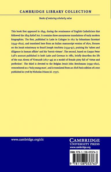 The Lives of Father Joseph Anchieta of the Society of Jesus