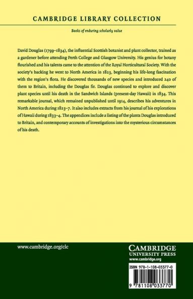 Journal Kept by David Douglas During His Travels in North America 1823 1827