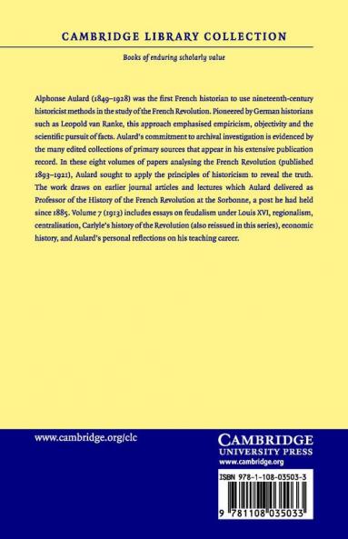 Études et leçons sur la Révolution Française - Volume             7