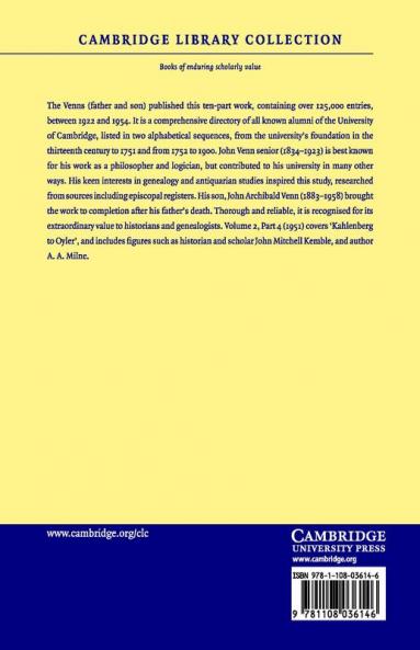 Alumni Cantabrigienses - Volume 2