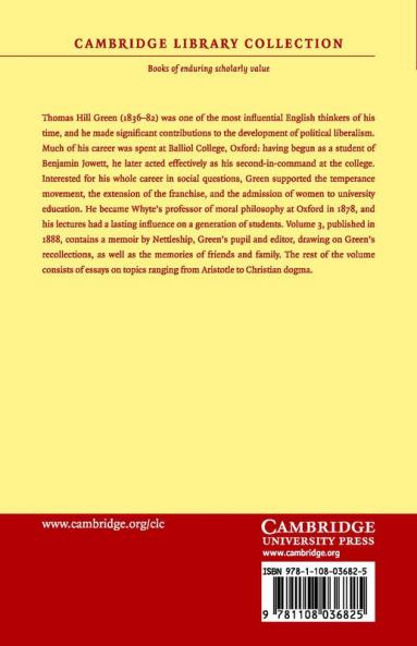 Works of Thomas Hill Green - Volume 3