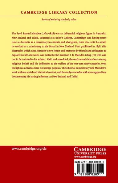 Memoirs of the Life and Labours of the Rev. Samuel Marsden of             Paramatta Senior Chaplain of New South Wales