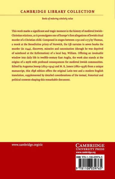 The Life and Miracles of St William of Norwich by Thomas of Monmouth