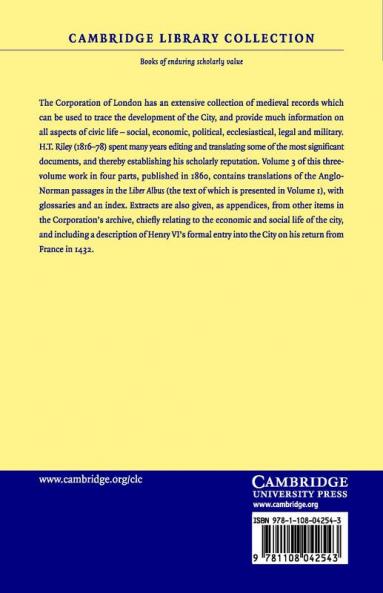 Munimenta Gildhallae Londoniensis - Volume 3