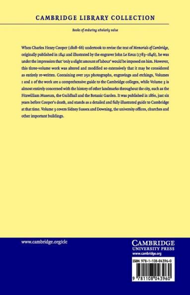 Memorials of Cambridge - Volume 3