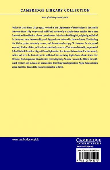 Cartularium Saxonicum - Volume 1