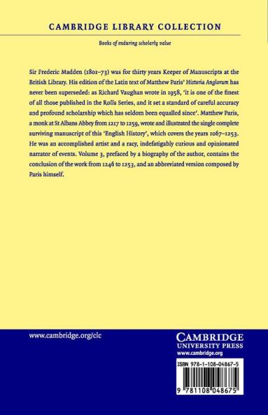 Historia Anglorum Sive UT Vulgo Dicitur Historia Minor - Volume 3