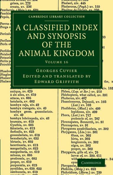 A Classified Index and Synopsis of the Animal Kingdom - Volume 16
