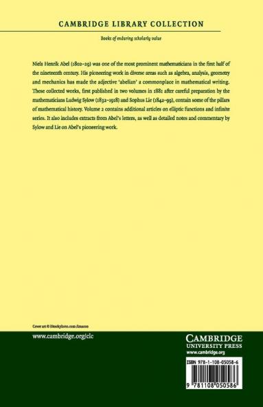 Oeuvres Completes de Niels Henrik Abel