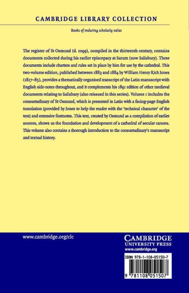 Vetus Registrum Sarisberiense Alias Dictum Registrum S. Osmundi Episcopi - Volume 1