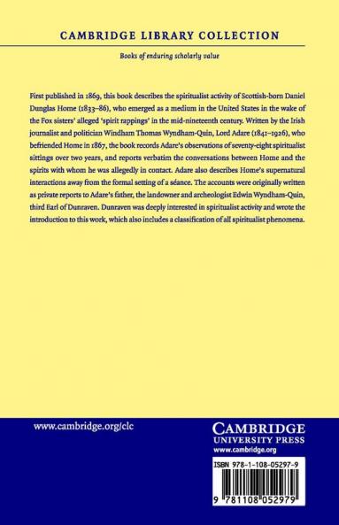 Experiences in Spiritualism with MR D. D. Home