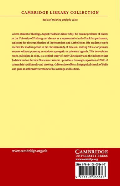 Philo Und Die Alexandrinische Theosophie - Volume 1